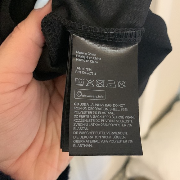 H&M Conscious Choice Little Black Dress with Rhinestone Straps size L - Picture 8 of 10